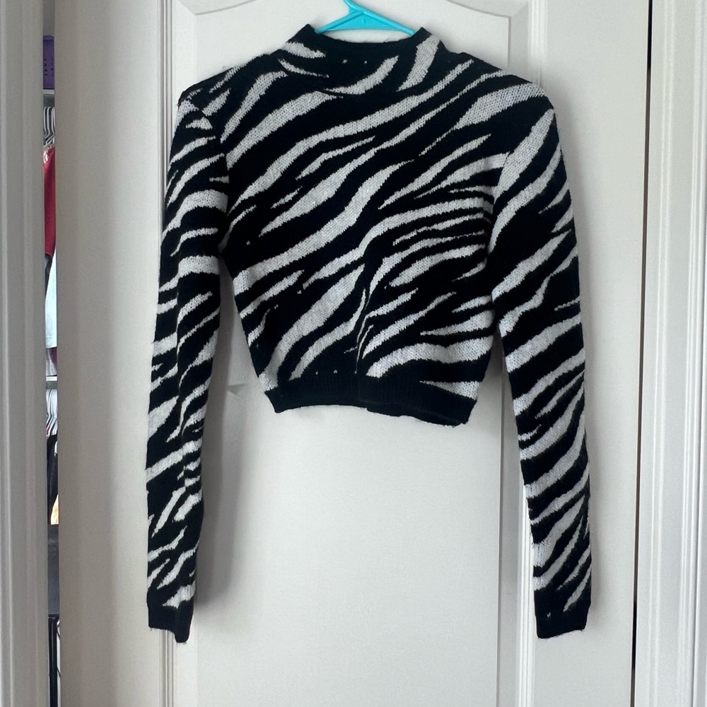 zebra print sweater